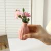 Mini Keramik Blumenvase Ästhetische Hydroponik Pflanzenvasen Blumenarrangement Topf Raumdekor Nordische Heim Schreibtischornament Florero