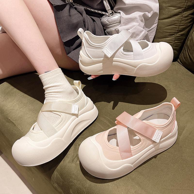 Ugly Cute Shoes Female Baotou Sports Sandals Female Summer Outside Wear Thick Bottom Casual Mary Jane Single Shoes