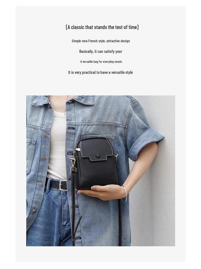 Dámské 2024 Mini crossbody tašky na telefon z pravé kůže - Jedinečné, kreativní a stylové malé tašky přes rameno