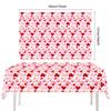 Pink Love Heart Valentine's Day Disposable Tablecloth