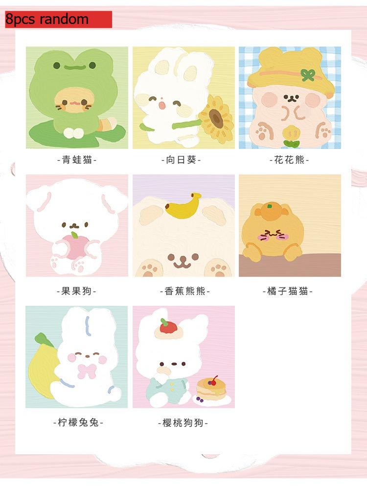 Style Three Painting Office School Supplies Sticky Notes Simple and Cute Message Paper N Times Memo Pad Kawai Stationary Gift