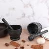 Wood Grain Garlic & Ginger Press: Manual Crusher, Grater, & Mortar with Spoon