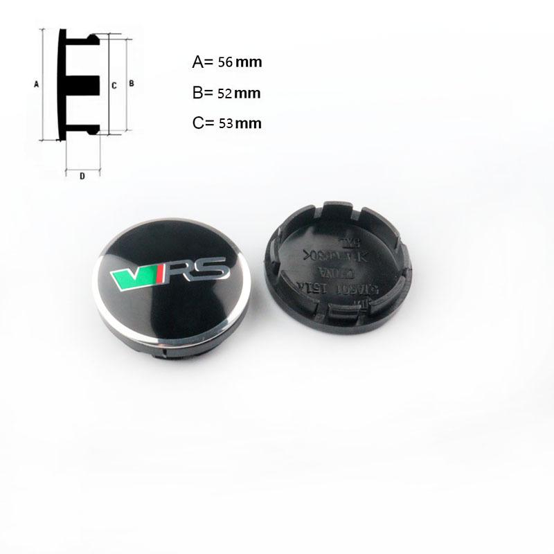 BYCP2 4pcs 56mm 60mm Car Wheel Center Caps Rims Cover Sticker Hub Caps For Skoda Octavia 1 2 3 A5 A7 Fabia VRS MK1 MK2 MK3 Accessories