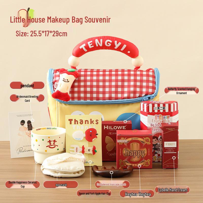 Geantă de machiaj elegantă pentru domnișoarele de onoare - Set cadou perfect pentru nuntă