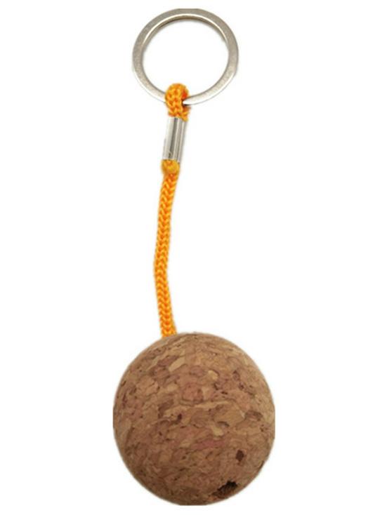 Customizable Round Cork Ball Keychain with Logo Printing