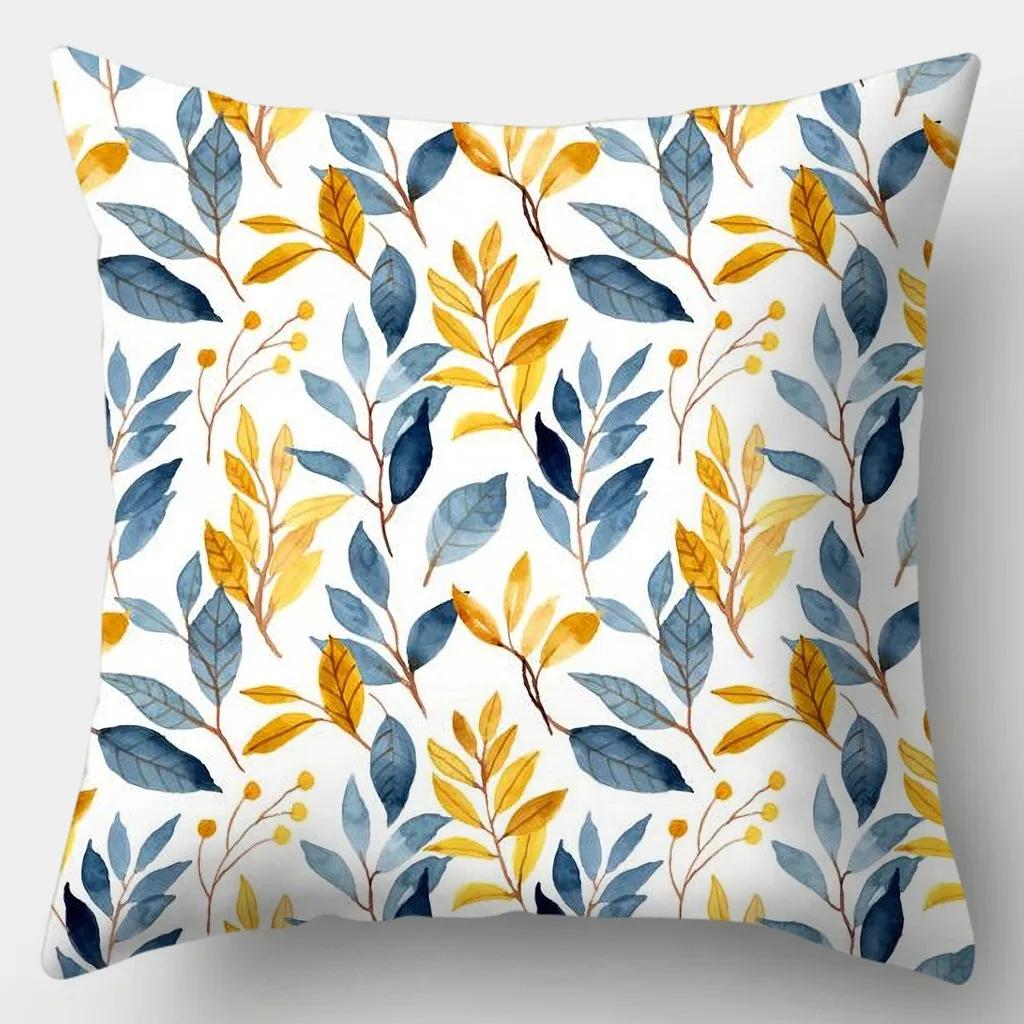 Fresh Style Pillowcase 45cmX45cm Square Sofa Pillow Cover Pretty Flowers Cushion