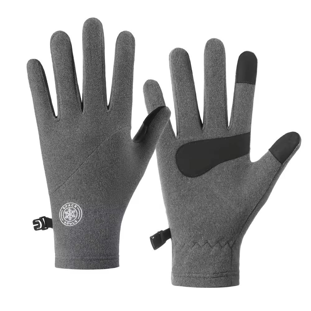 Motorcycle Riding Warm Gloves for Unisex Soft Skin Friendly Thick Warm Winter Outdoor Cycling Running Sports All Finger Gloves