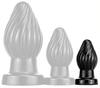 Spiral S Plug 7 X 3.5cm Black - DarkSil - SILICONE ANAL PLUG