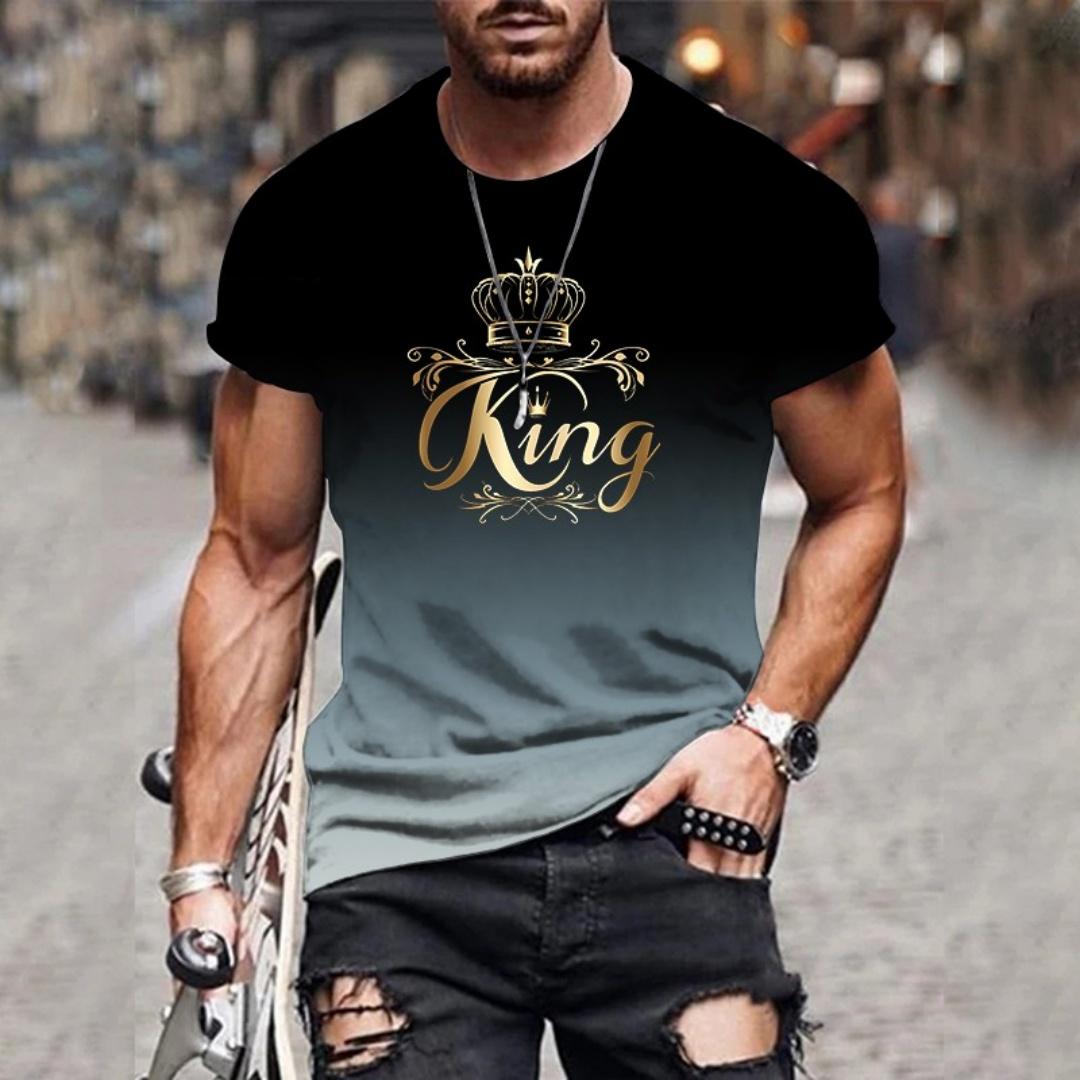 Summer Hot Sale 3D Men s Gradient T-Shirt Harajuku Designer Casual Short Sleeve Tops T-Shirt Oversized Men s Clothing 6XL