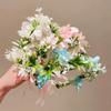 1PC Fairy Wreath Photography Props Headdress Bohemian Style Ribbon Headband Forest Series Headpiece Floral Wreath