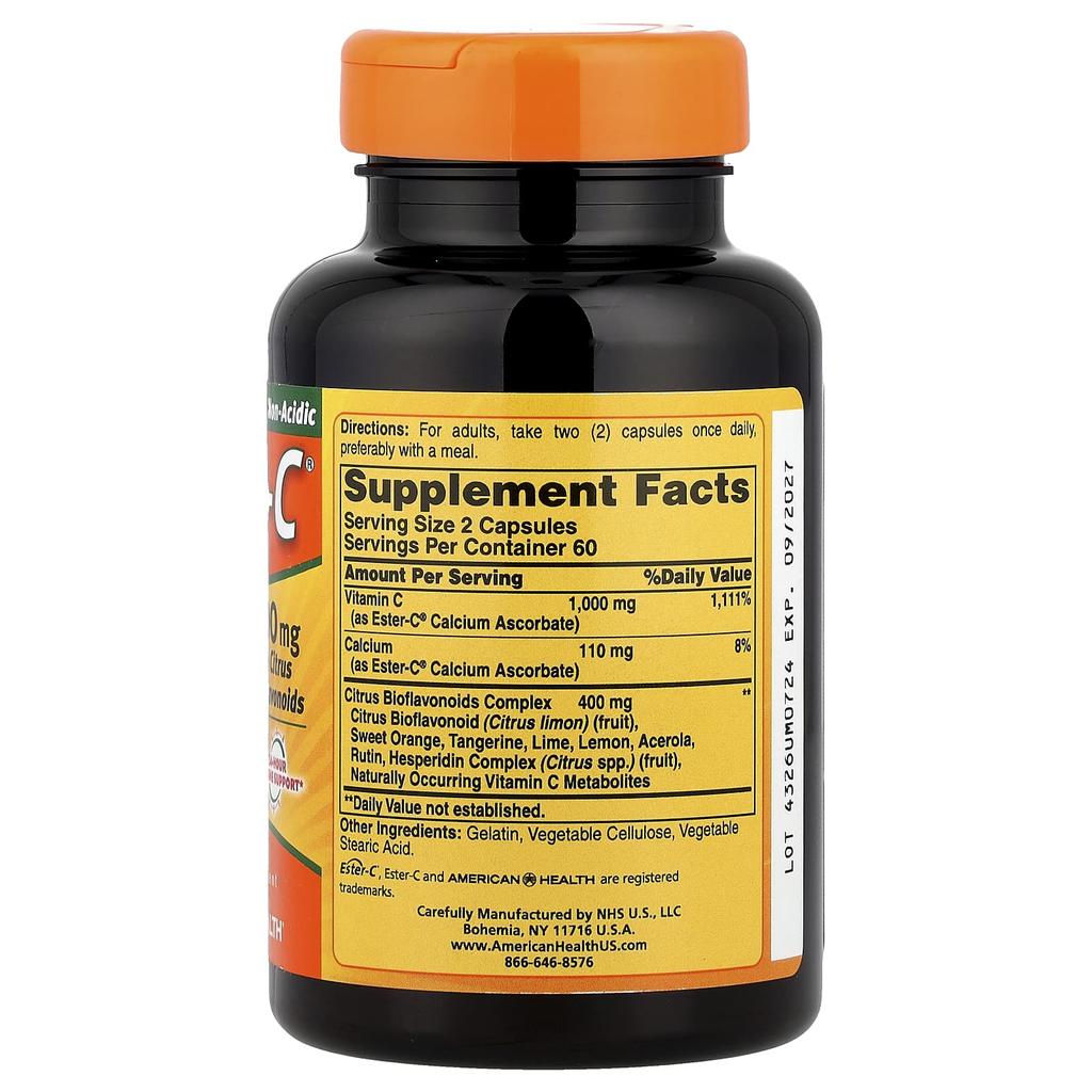 Ester-C® with Citrus Bioflavonoids, 120 Capsules