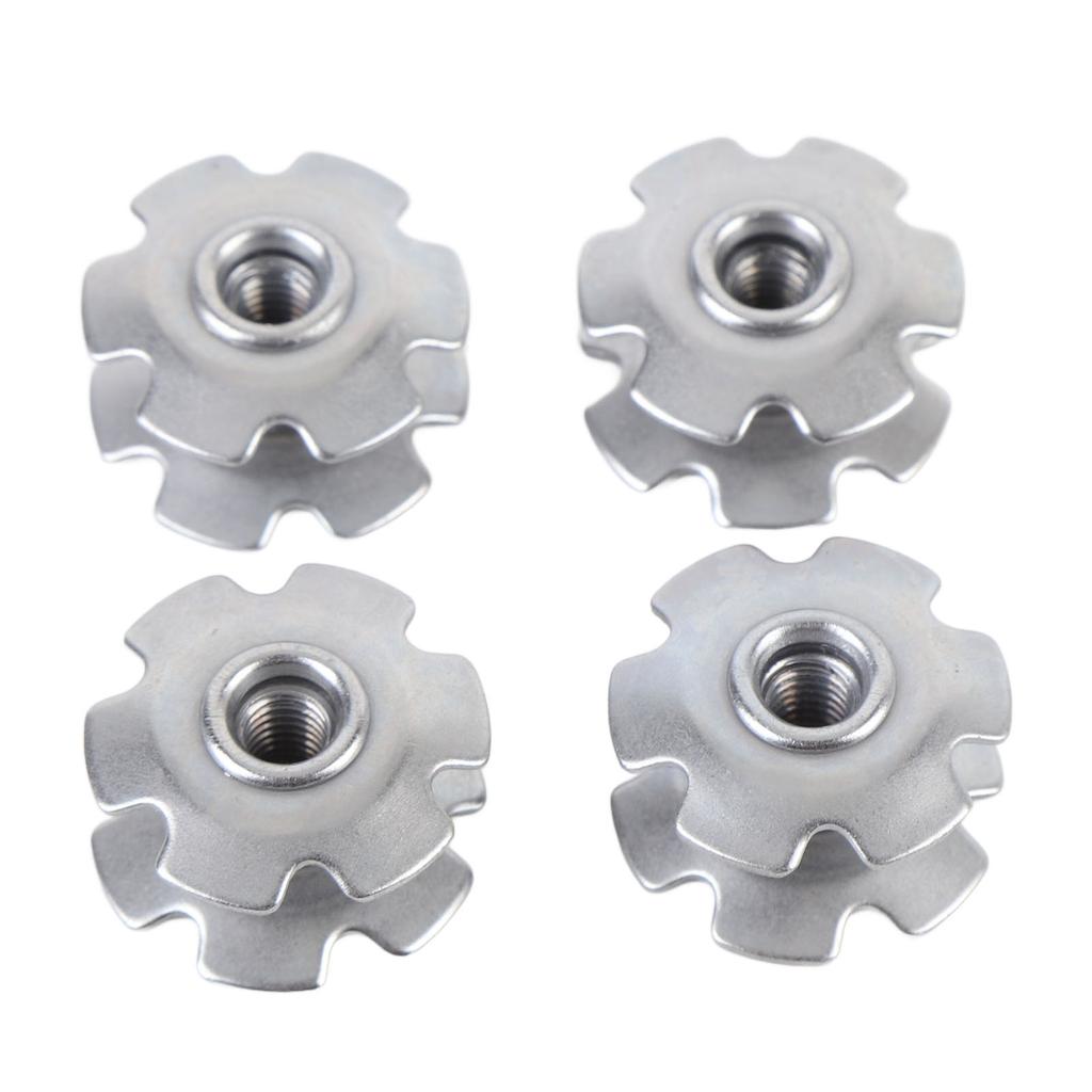 4Pcs Cycle Headset Star Nut Steel 28.6mm Efficient Locking Cycle Fork Star Nut for