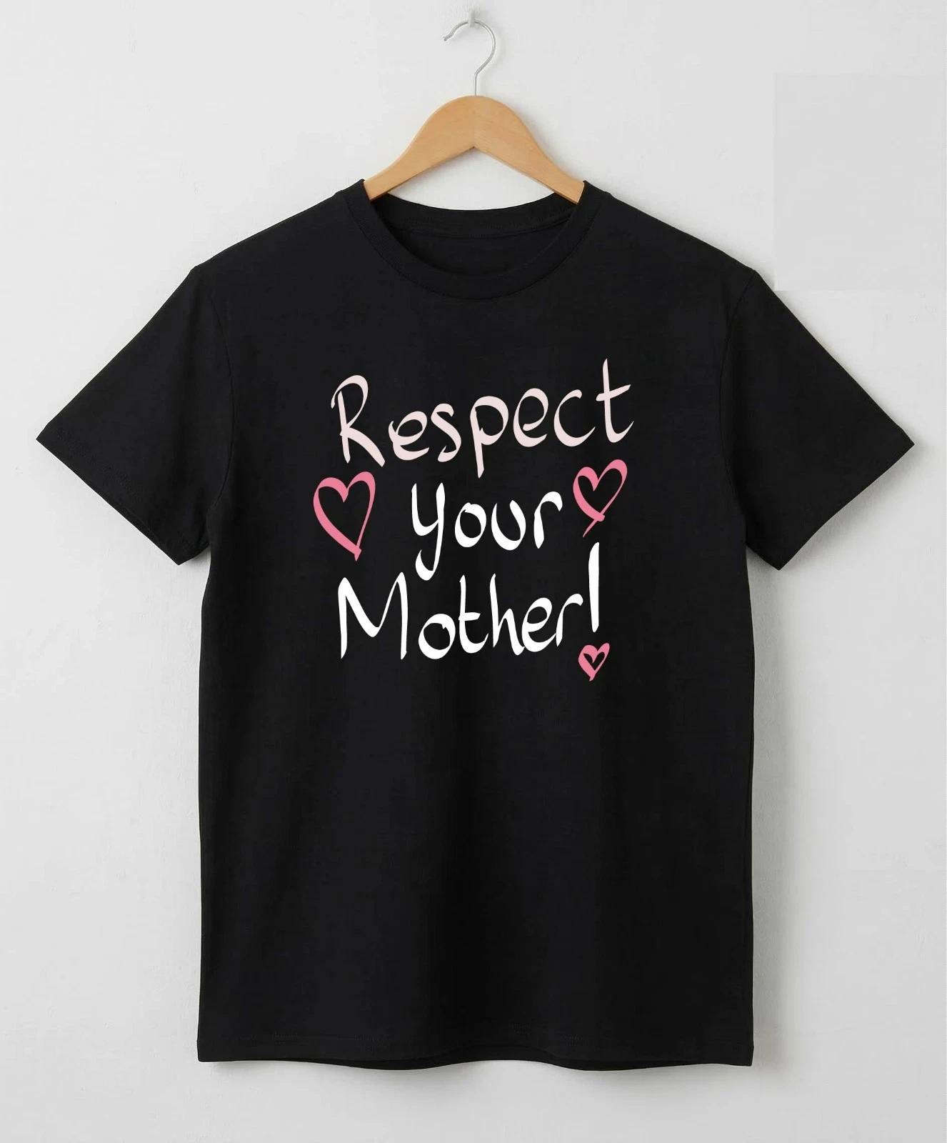 RESPECT YOUR MOTHER T-Shirt Black Graphic Eco Earth Day Harry Styles Inspired XS
