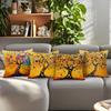 Retro Tree Of Life Cushion Pillowcase Printed Polyester 45X45Cm Throw Pillowcover Decorative Sofa Cushion Pillowslip Home Decor