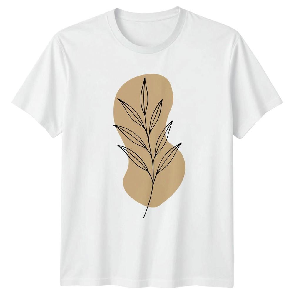 Minimalist Botanical Leaf Art Nature TShirt Minimalist Art Botanical Gift S
