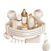 Corner Shower Caddy Suction Cup No-Drilling Removable Shower Caddy Basket Powerful Suction Bathroom Shower Shelf Organizer