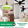 Ceiling Fans With Remote Control and Light LED Lamp Fan E27 Converter Base Smart Silent Ceiling Fans For Bedroom Living Room