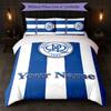 Queens Park Rangers FC Set Biancheria da Letto con Testo Nome Personalizzato 1 Copripiumino+2 Federe Logo Calcio Regalo Personalizzato per Occasione Speciale Decorazione Camera da Letto
