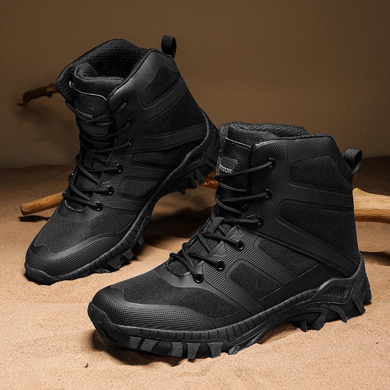 Men s Tactical Hiking and Military Boots: Large Size, Outdoor, Desert, and Off-Road 42 чёрный