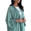 MQ214 Spitzen-Patchwork Langer Mantel - Bescheidene Abaya Robe für Muslimische Mode