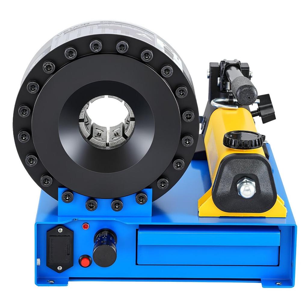 High Pressure Hydraulic Hose Crimper, Manual Hose Crimping Tool with 8 Dies & 6-28mm Crimping Range, Suitable for Low & High-Pressure Oil Pipes,