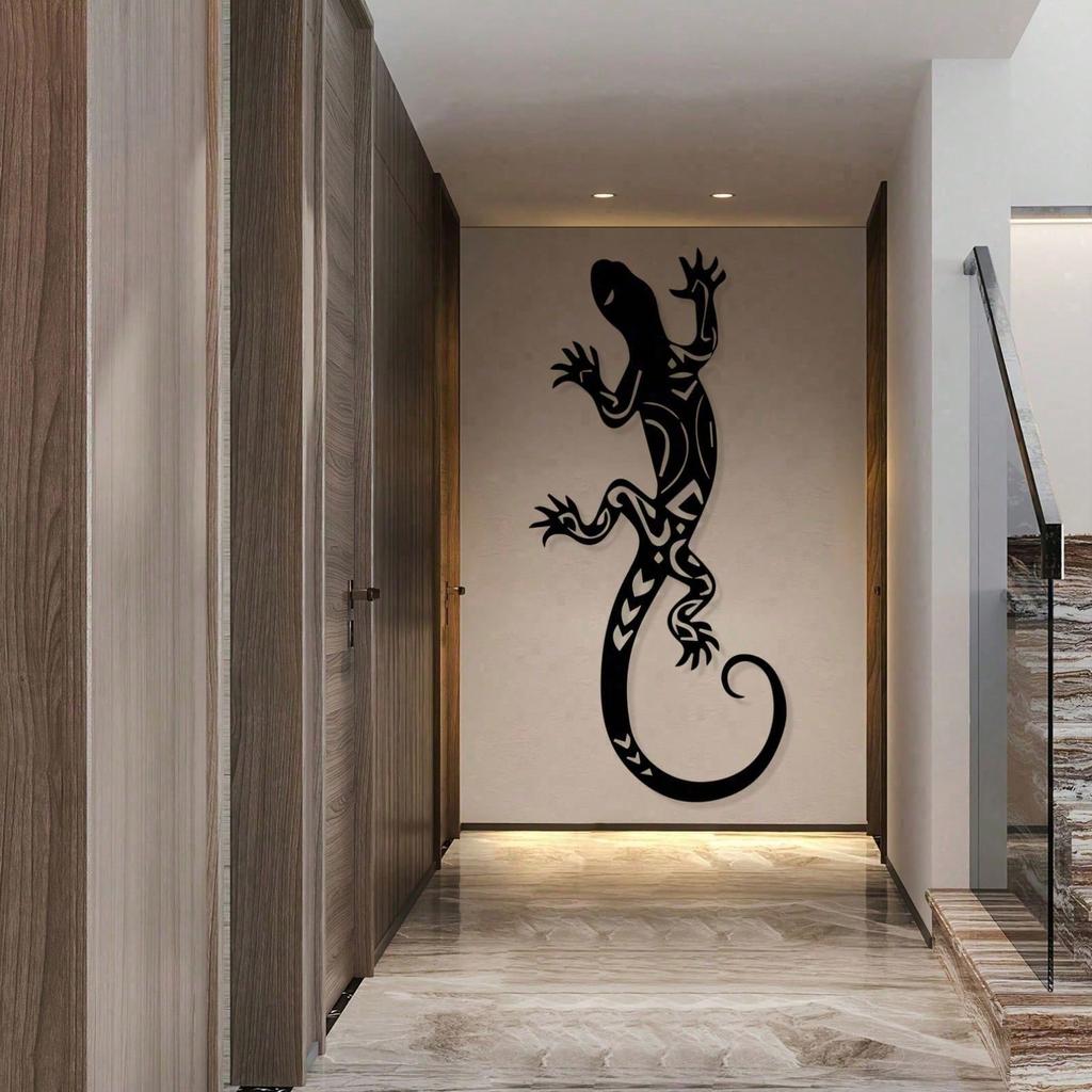 Vintage Metal Wall Lizard Gecko Decoration For Home Garden Office