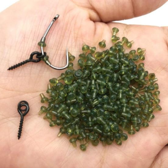 20Pcs Carp Rig Ring Stops with 20Pcs Boilie Bait Screw Fishing Accessories Kit