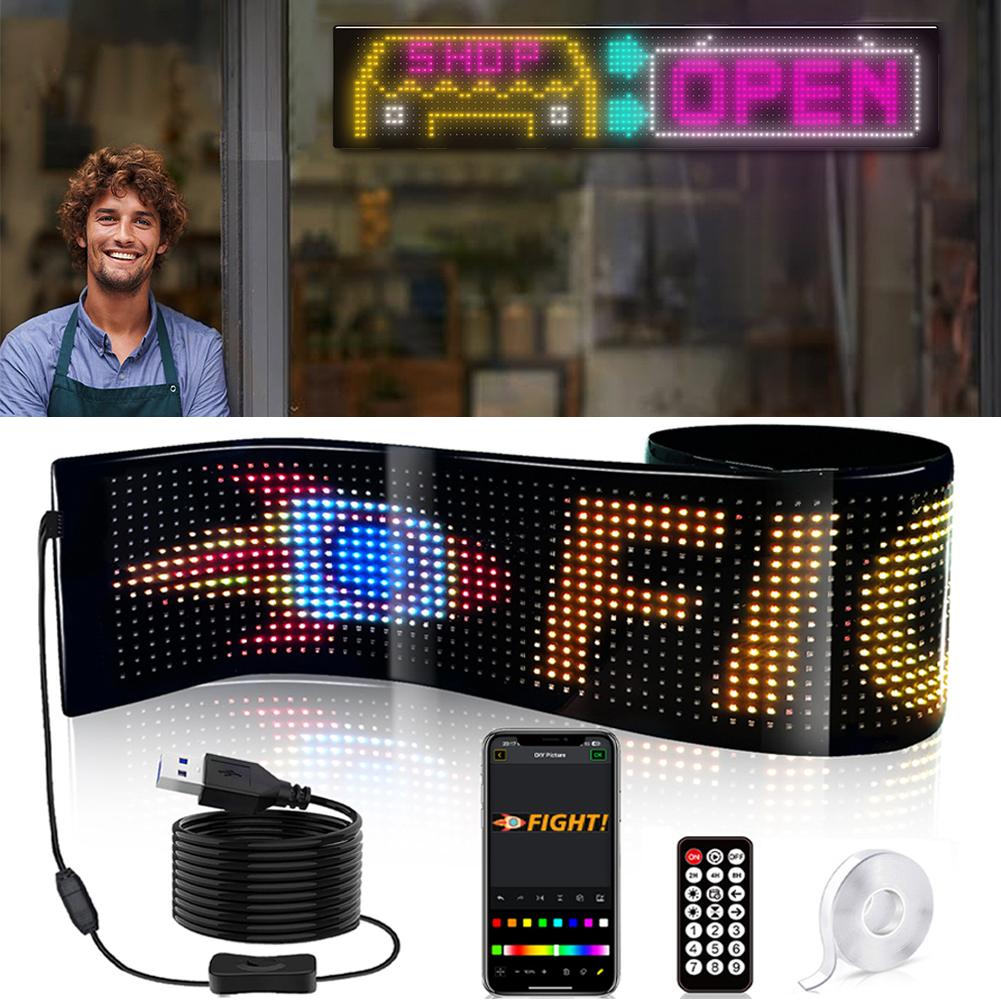 Bluetooth Car Windshield Plus LED Display Screen RGB LED Module Sign Matrix Pixel Panel Scrolling Signboard Advertising Light