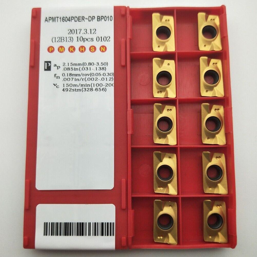 10pcs APMT1604PDER-DP BP010 Milling Insert Carbide Cutting Tools Metal Replace