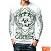 Autumn Long Sleeve T-shirt Funny 3D Skull Print Men's T Shirt Hip Hop Trend Street Clothing Casual O-neck Oversized Pullover Tee