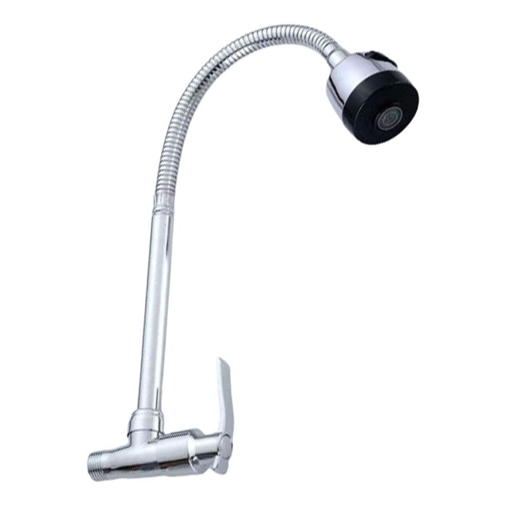 360° Rotating Folding Faucet 2 Modes Kitchen Sink Faucet Wall-Mounted Water Faucet  Laundry Sink