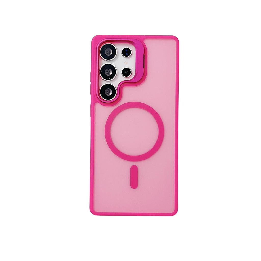 Applicable to Samsung S26Ultra matte magnetic mobile phone case S25Ultra hardware lens holder A57 protective case