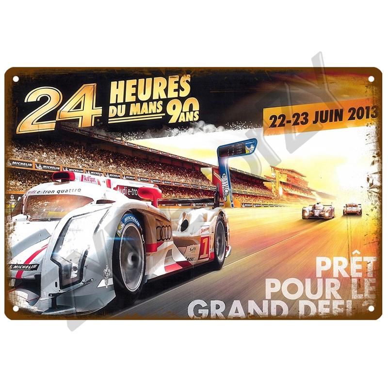 24 Lemans Metal Sign House Plaque Metal Poster Tin Sign Plate Wall Poster Vintage Retro Aesthetic Room Decor Wall Art Decoration