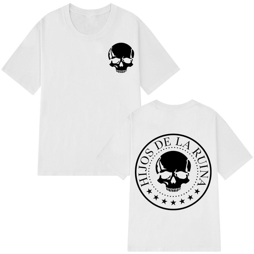 2025 Rapper NATOS WAOR Hijos De La Ruina Album Skeleton Harajuku T Shirt Fashion Casual Tshirts Unisex Women Cotton Oversized Tsh