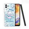 Custodia per telefono Kawaii Cinnamoroll Nera in silicone per Samsung Galaxy A01 A03 Core A04 E A02 A05 A10 A20 A21 A30 A50 S A6 A8 Plus A7