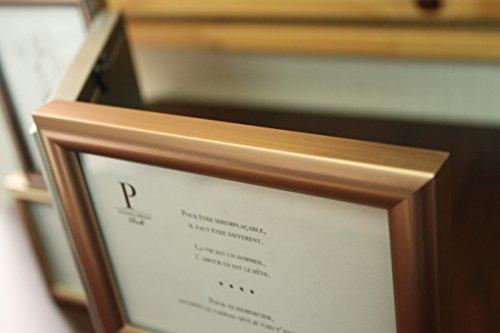 Kishima KP-31340 Photo Frame, Large, Tabletop, Wall-Mounted, Horizontal, 6-Window, Stylish Silver and Bronze, Interior Frame