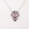 Pink Cat's Eye Gemstone 925 Sterling Silver Jewelry Handmade Designer Pendant CP-6-47