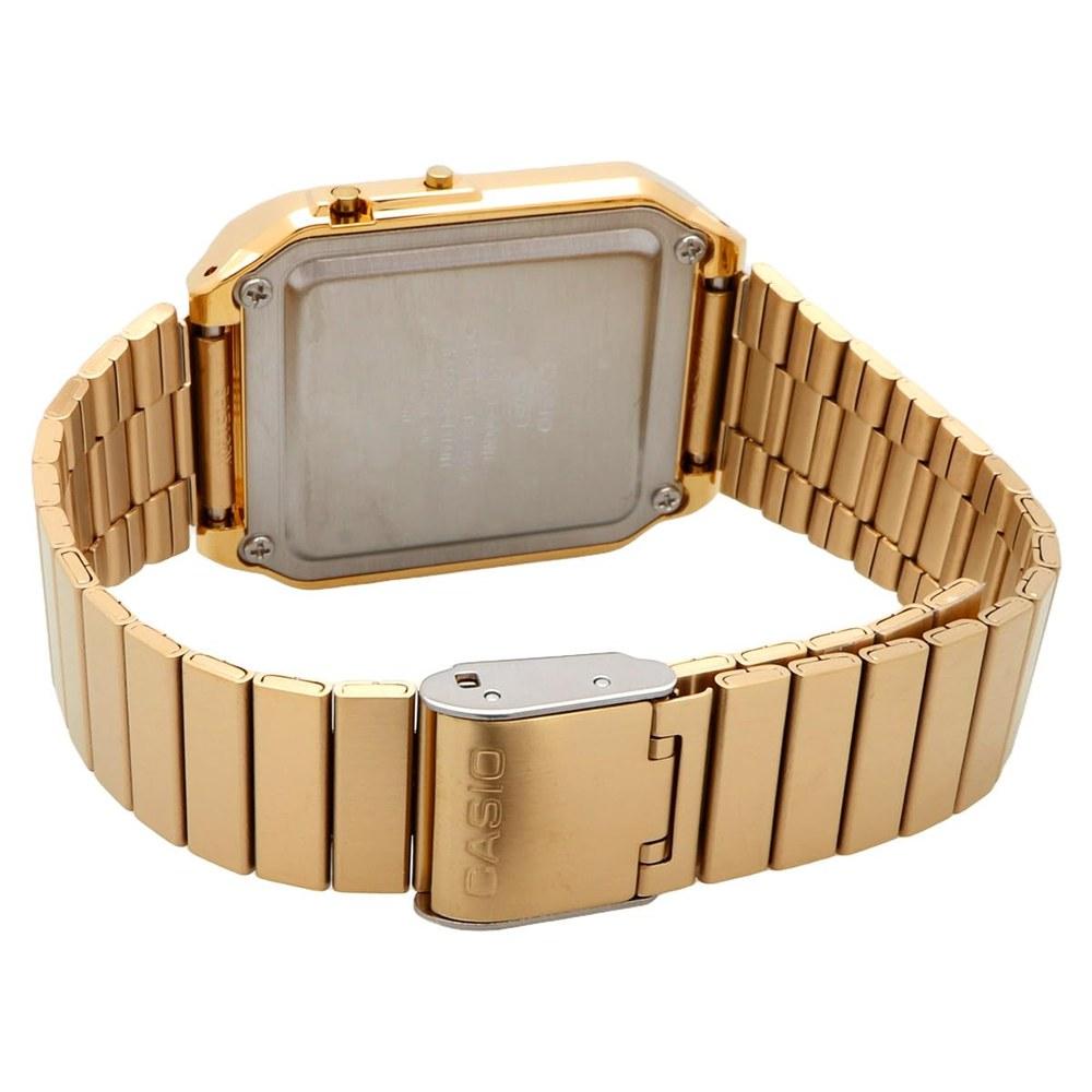 Casio Vintage Series 8-Digit Calculator Function Digital Wristwatch CA-500WEG-1A Unisex Metal Band Gold