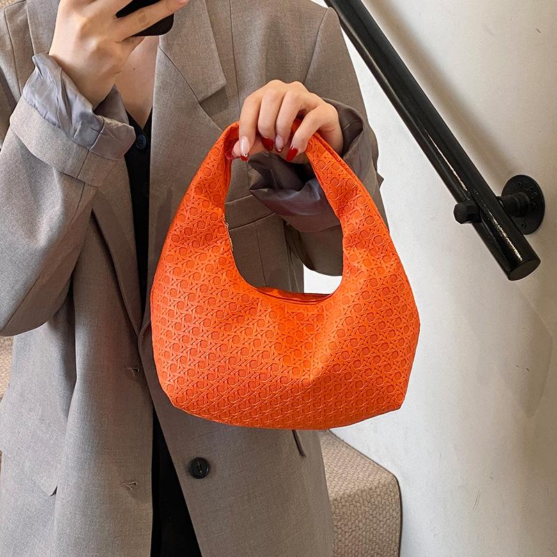 

Популярная сумка ручной работы с французской текстурой в новом стиле, высококачественная ручная сумка-полумесяц для женщин