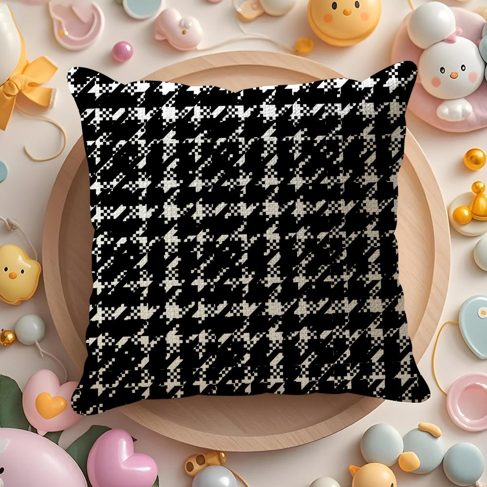 Black And White Minimalist Style Pillow Case Sofa Living Room Bedroom Headboard Backrest Cushion Square Cushion