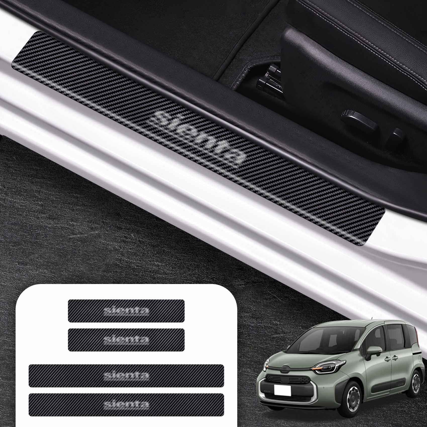 

SUVVNE Новая Sienta Серии MXP 10 Защита боковых порогов SINETA Серия MXP 10 Накладка на порог 2022 Кожаный материал Технология золотой фольги Аксессуары для интерьера Автомобиль