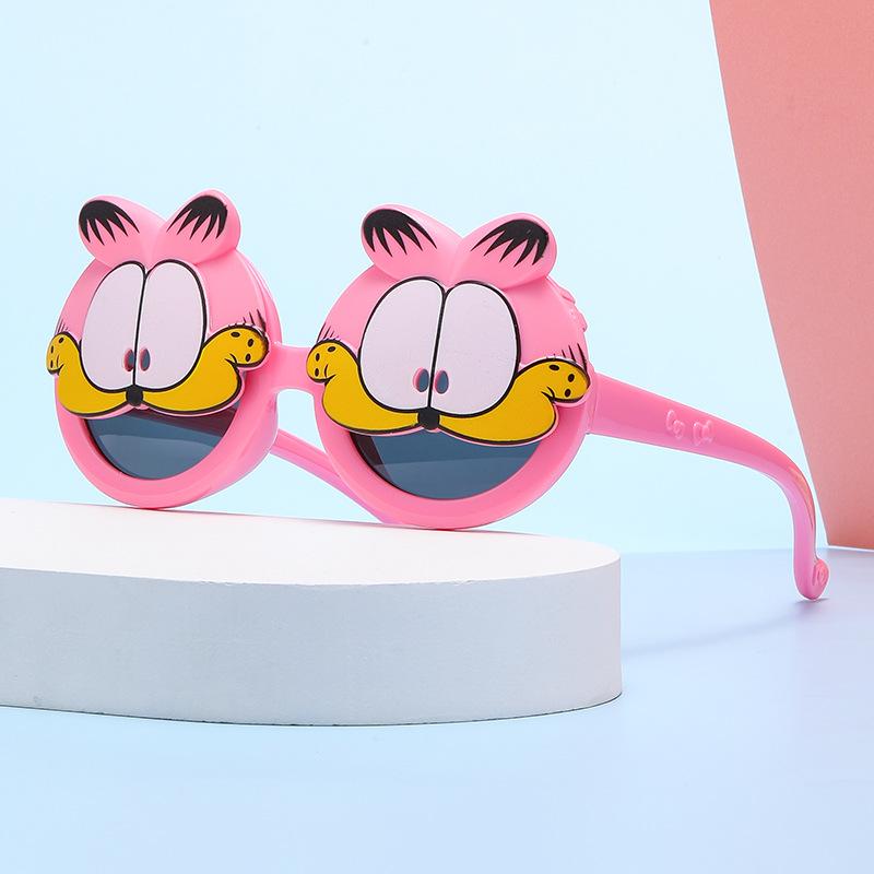 7328 New Clamshell Cartoon Children'S Sunglasses Boys And Girls Uv Protection Sunglasses Garfield Glasses