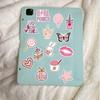 50er-Pack süße rosa Wasserflaschenaufkleber Kawaii ästhetische VSCO-Aufkleber Wasserfeste Vinyl-Aufkleberpackung Geschenk
