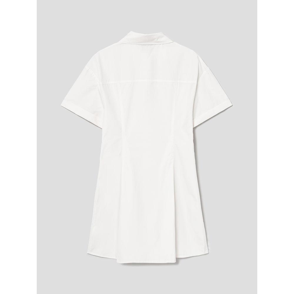 8SECONDS Shirred Shirt Mini Dress Ivory (324771Lye0)