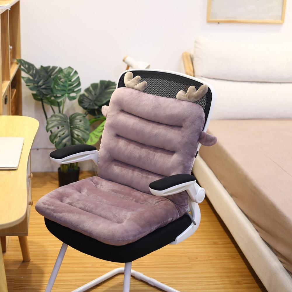 Soft Back Cushion Pillow Thickened Integrated Seat Cushion Cute Plush Cushion  Student Dormitory