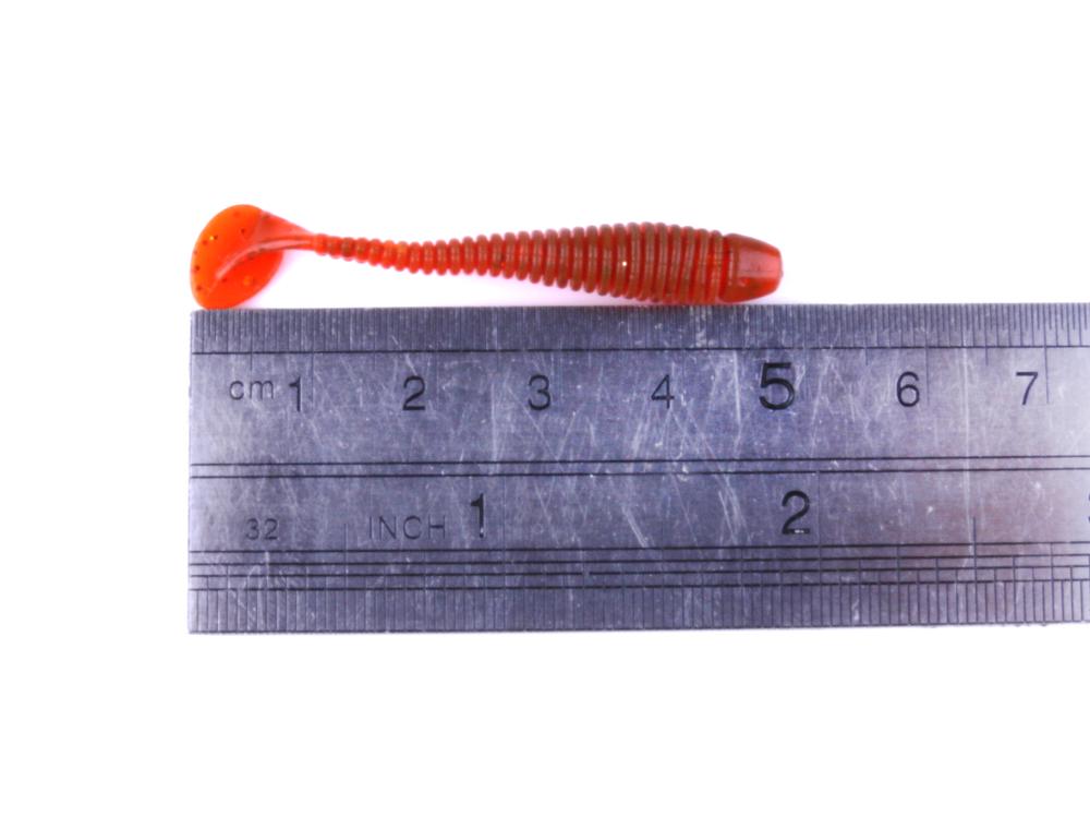 50Pcs/Bag T Tail Silicone Soft Bait Fishing Artificial Worms Soft Lures Carp Fishing Accessories