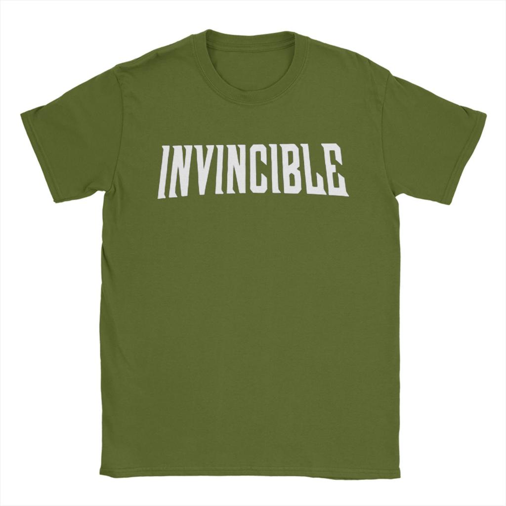 Men T-Shirt Invincible Comic Logo Unique Cotton Tee Shirt Short Sleeve  T Shirt O Neck Tops Graphic Printed