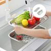 Heavy Duty Stainless Steel Meshes Colander Square Kitchen Strainer For Quick Draining Vegetables Pastas Easy To Cleaning Compact Storage