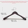 4pcs Multifunctional Coat Hangers,Solid Wood Wide Shoulders Suits Organizer Rack for Wardrobe,Wooden Retro Hangers for Clothes