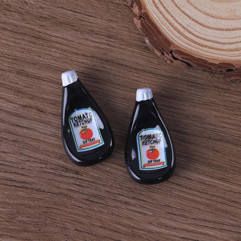 

5 шт. кукольный домик миниатюрная имитация кетчупа фруктовый соус горчица кухонная приправа бутылка модель для кукольного домика декор игрушки